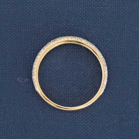 .62ctw Micropave Half Eternity Wedding Band