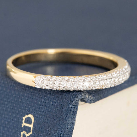 .62ctw Micropave Half Eternity Wedding Band