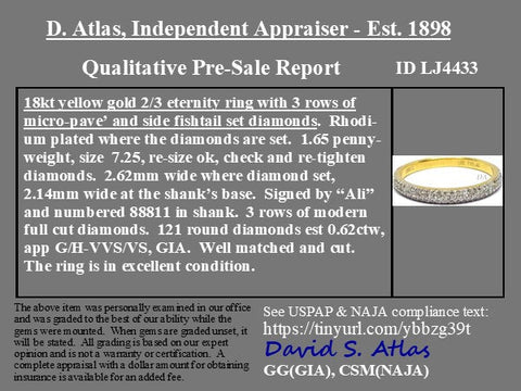 .62ctw Micropave Half Eternity Wedding Band