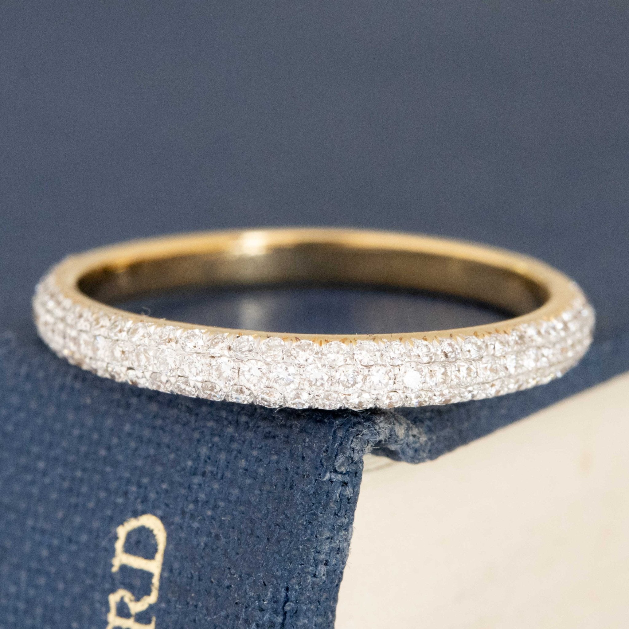 .62ctw Micropave Half Eternity Wedding Band