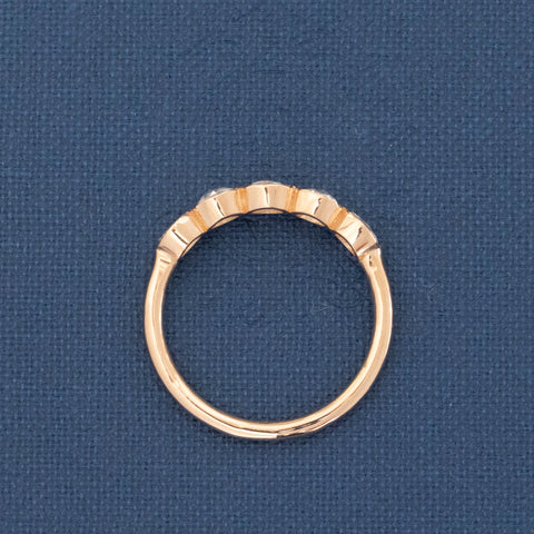 .62ctw Round Rose Cut Diamond 5-Stone Bezel Band
