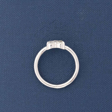 .63ctw Old European Cut Diamond Trilogy Ring
