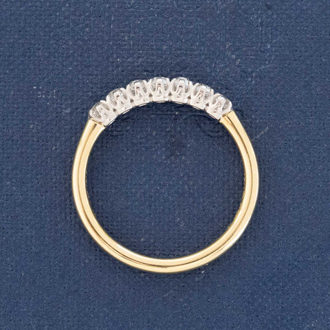 .63ctw Old Mine Cut Diamond Petite 7-Stone Band