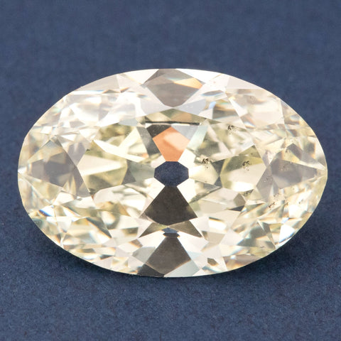 6.41ct Antique Oval Cut Diamond, GIA W-X SI1