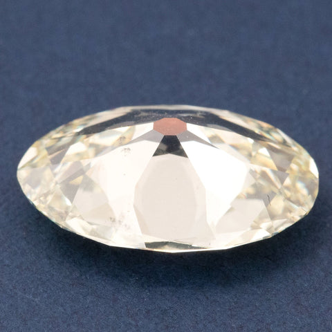 6.41ct Antique Light Yellow Oval Cut Diamond, GIA