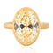 6.41ct Light Yellow Oval Cut Diamond Collet Solitaire, GIA