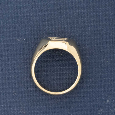 .64ct Trapezoid Cut Diamond Signet Ring