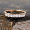 .64ctw Emerald Cut Diamond 8-Stone Band with Antique Diamonds in rose gold, antique-inspired one-of-a-kind wedding band