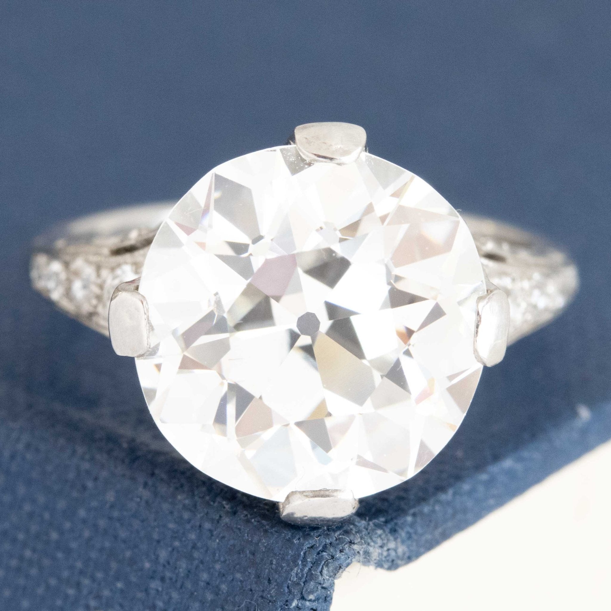 EDWARDIAN OLD EUROPEAN CUT DIAMOND SOLITAIRE