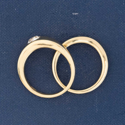.65ct Old European Cut Diamond Wedding Set, GIA K VS2