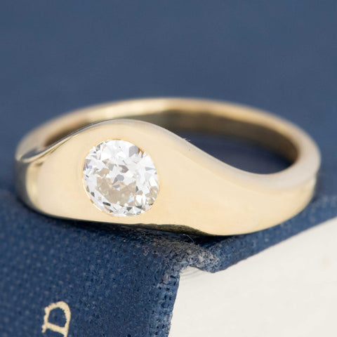 .65ct Old European Cut Diamond Wedding Set, GIA K VS2