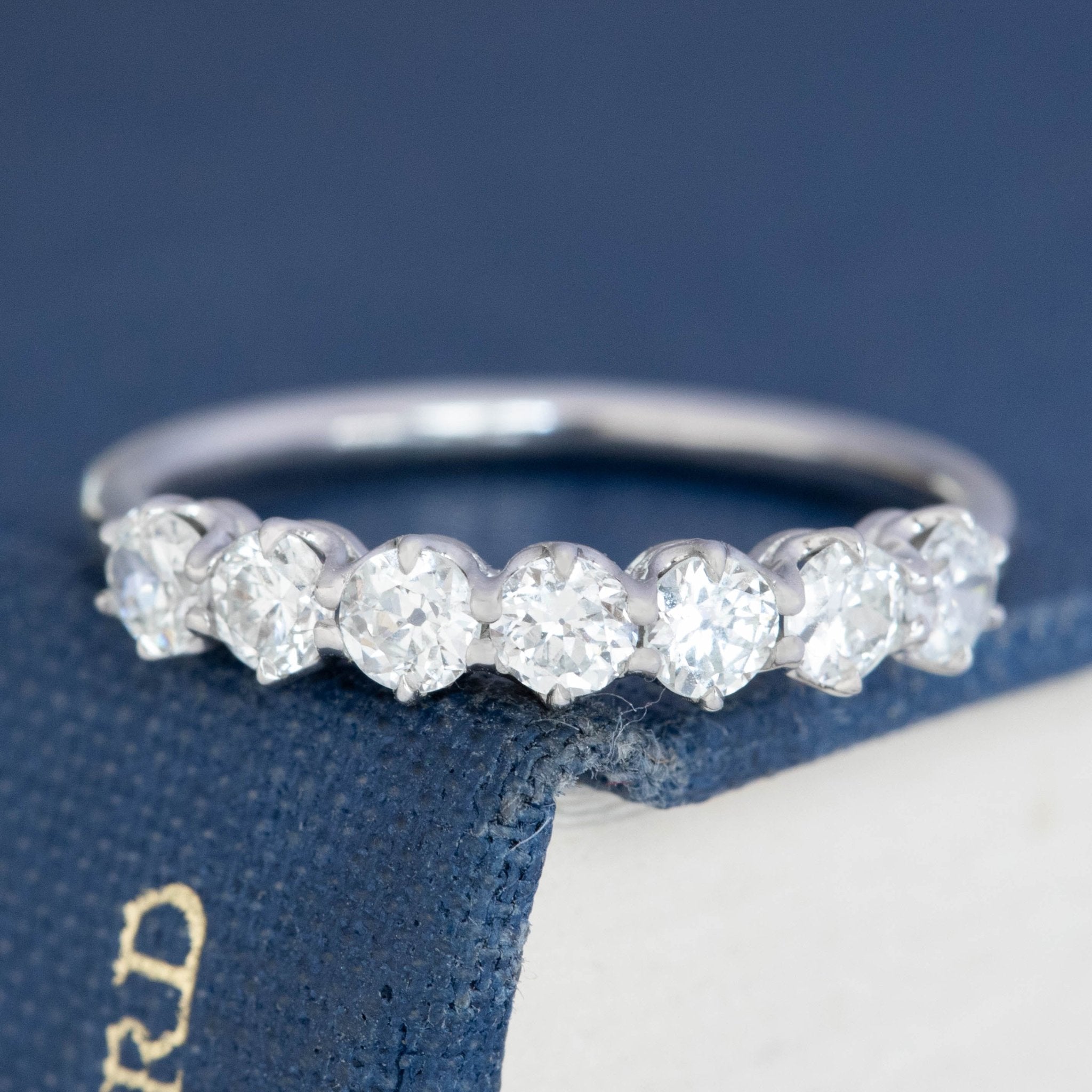 .65ctw Old European Cut Diamond 7-Stone Band