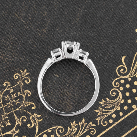 .65ctw Old European Cut Diamond Trilogy Ring