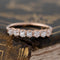 .65ctw Petite Old Mine Cut Diamond 7-Stone Band with Old Mine Cut Diamonds in rose gold, antique-inspired one-of-a-kind wedding band