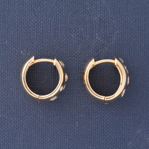 .67ctw Diamond Scatter Hoop Huggie Earrings