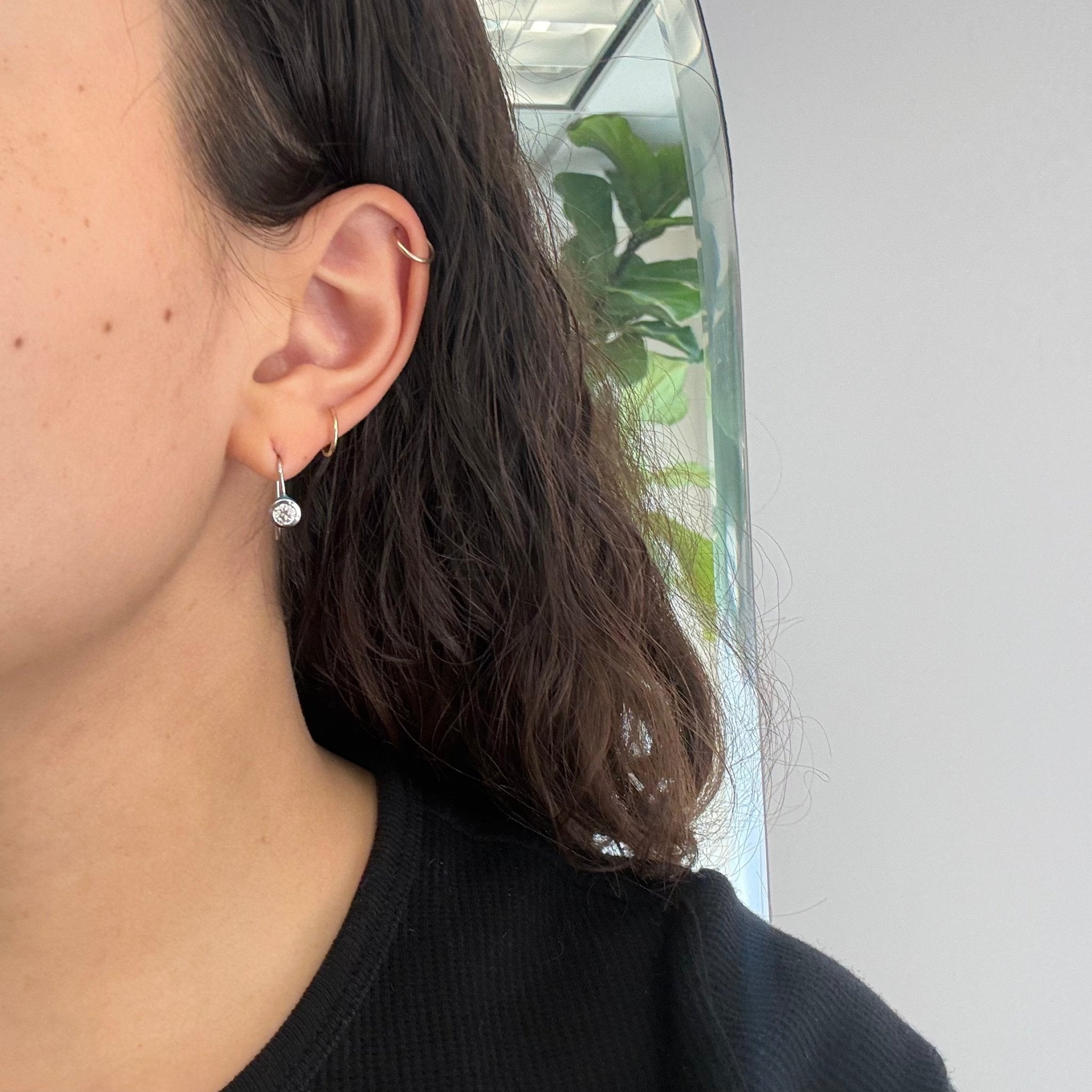 .67ctw Old European Cut Diamond "Dot" Earrings