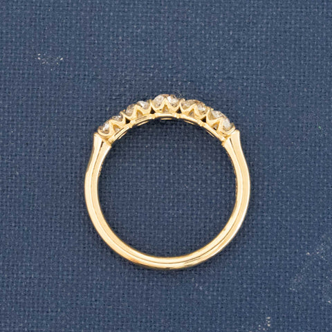 .67ctw Petite Old Mine Cut Diamond 5-Stone Band