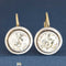 6.81ctw Antique Old European Cut Diamond Dormeuse Bezel Earrings