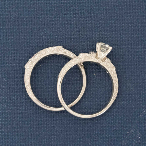 .68ctw Round Brilliant Cut Diamond Wedding Set by Van Craeynest