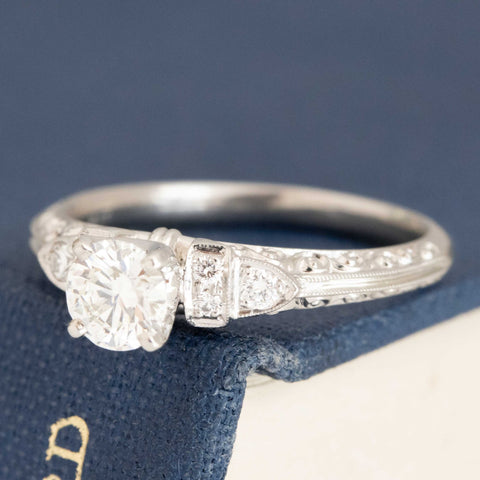 .68ctw Round Brilliant Cut Diamond Wedding Set by Van Craeynest