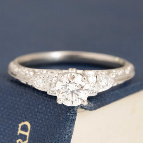 .68ctw Round Brilliant Cut Diamond Wedding Set by Van Craeynest