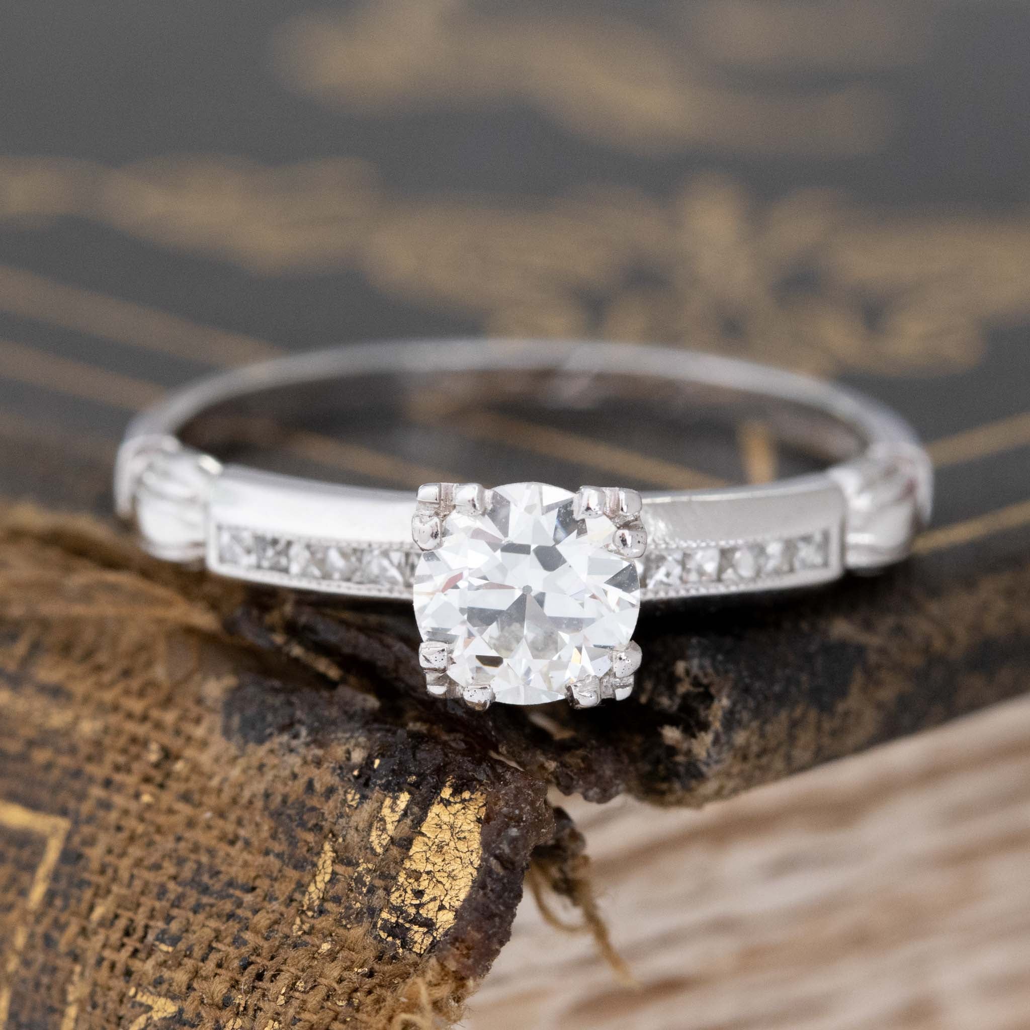 .68ctw Vintage Old European Cut Diamond Solitaire, GIA J VVS2