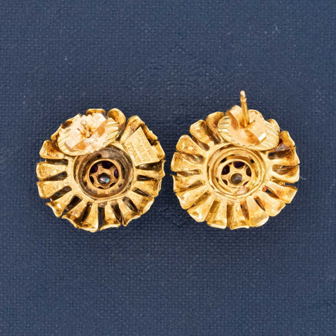 .68ctw Vintage Ruby Floral Earrings, by Tiffany & Co.