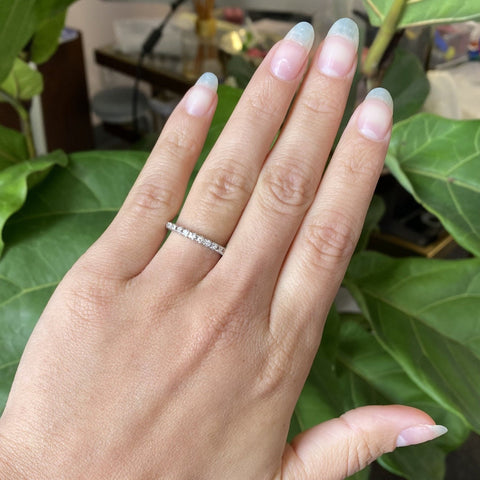 .68ctw Vintage Single Cut Diamond Eternity Band