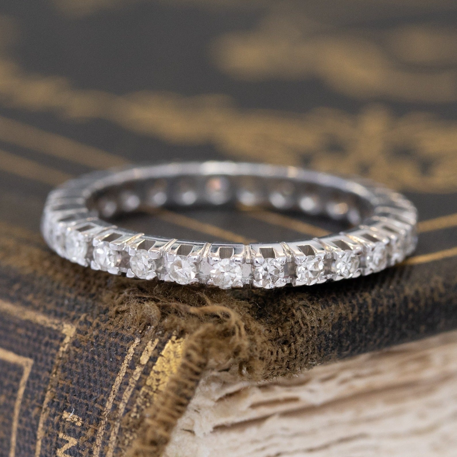 .68ctw Vintage Single Cut Diamond Eternity Band