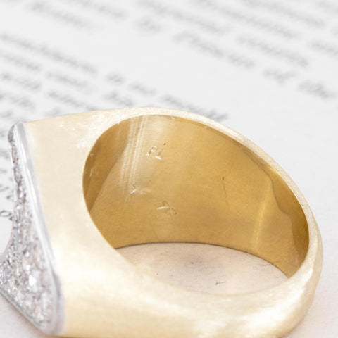 .68ctw Vintage V Diamond Dinner Ring