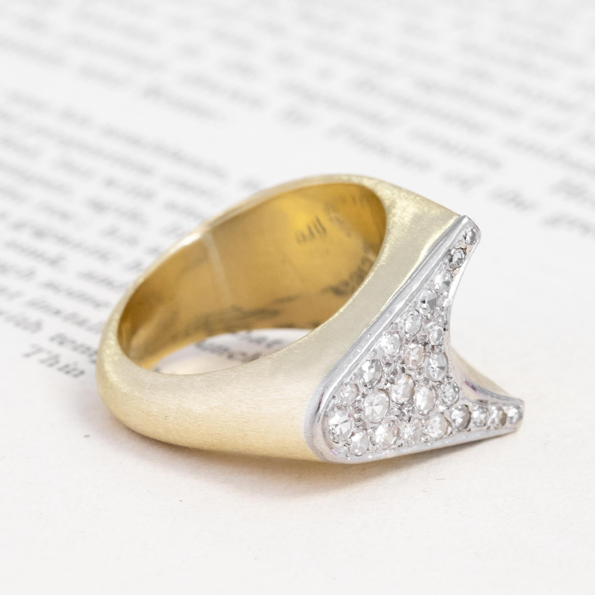 .68ctw Vintage V Diamond Dinner Ring