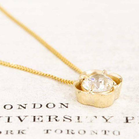 .70ct Old European Cut Diamond Clover Pendant