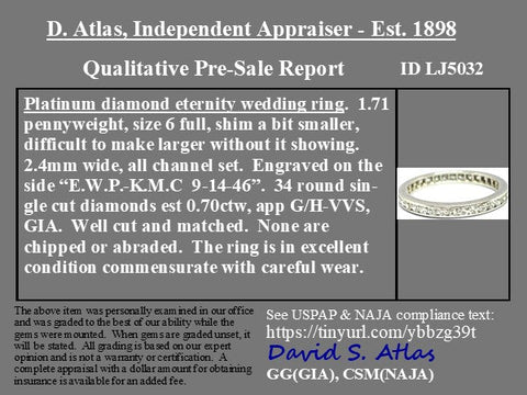 .70ctw Vintage Single Cut Diamond Eternity Band