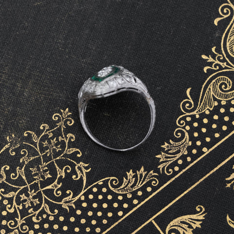 .71ctw Edwardian Diamond Navette Dinner Ring