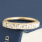 .71ctw French Cut Diamond Bezel Band with French Cut Diamonds in yellow gold, antique-inspired one-of-a-kind wedding band
