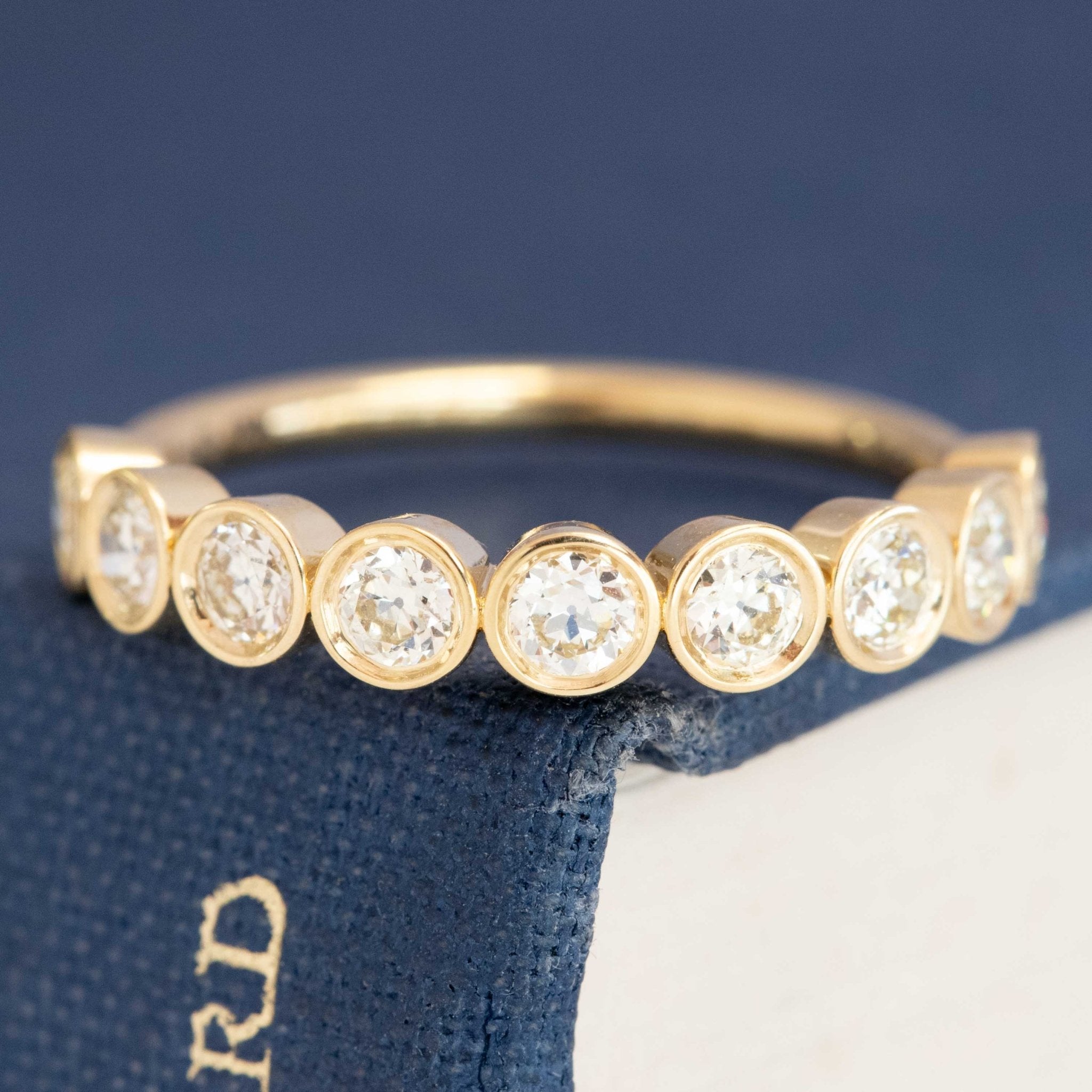 .71ctw Petite Old European Cut Diamond Half-Hoop Band