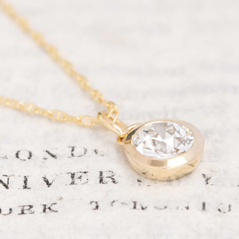 .72ct Old European Cut Diamond Bezel Pendant