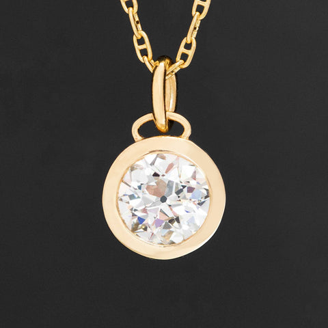 .72ct Old European Cut Diamond Bezel Pendant