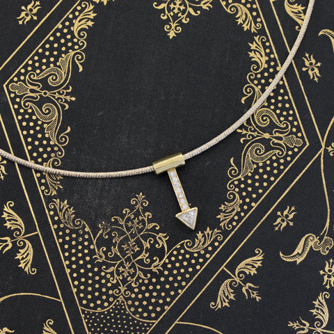 .72ctw Diamond Arrow Motif Pendant