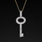 .73ctw Vintage Diamond Key Pendant