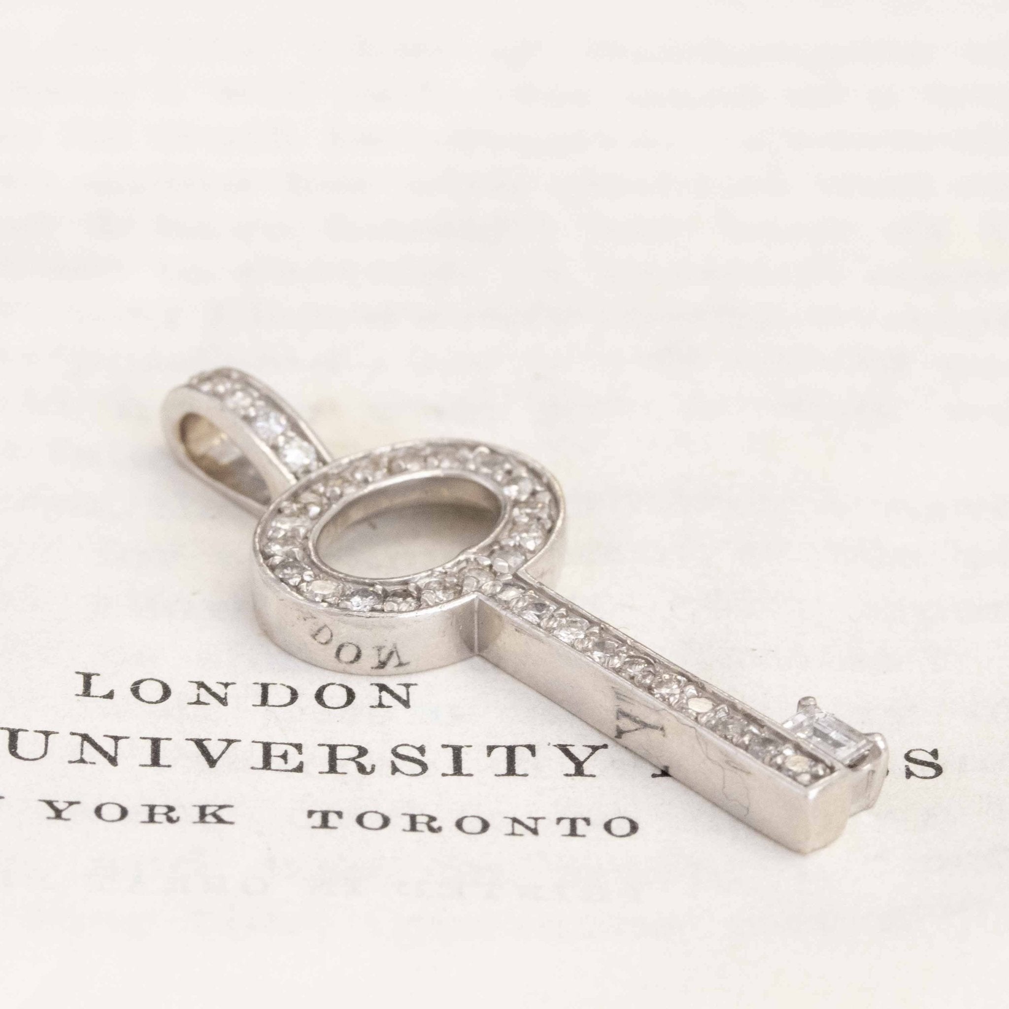 .73ctw Vintage Diamond Key Pendant