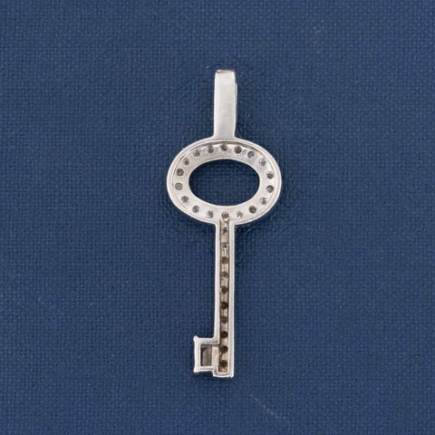 .73ctw Vintage Diamond Key Pendant
