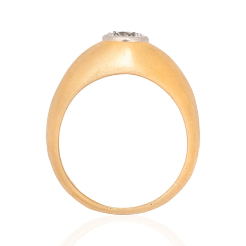 .74ct Round Brilliant Cut Diamond Bezel Solitaire, French