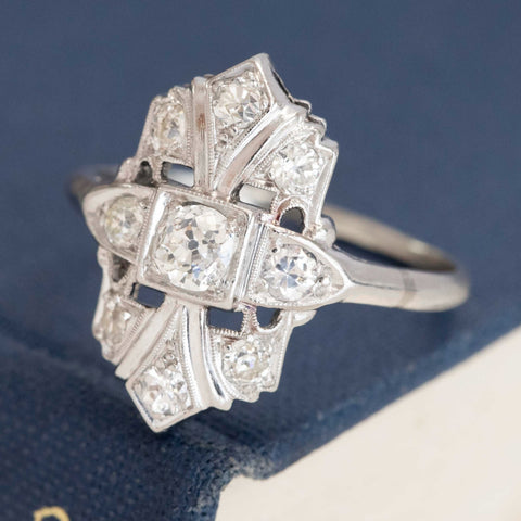 .74ctw Antique Old European Cut Diamond Dinner Ring