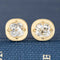 0.74ctw old mine cut diamond bezel stud earrings in 18kt yellow gold