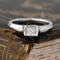 .75ct French Cut Diamond Half-Bezel Solitaire