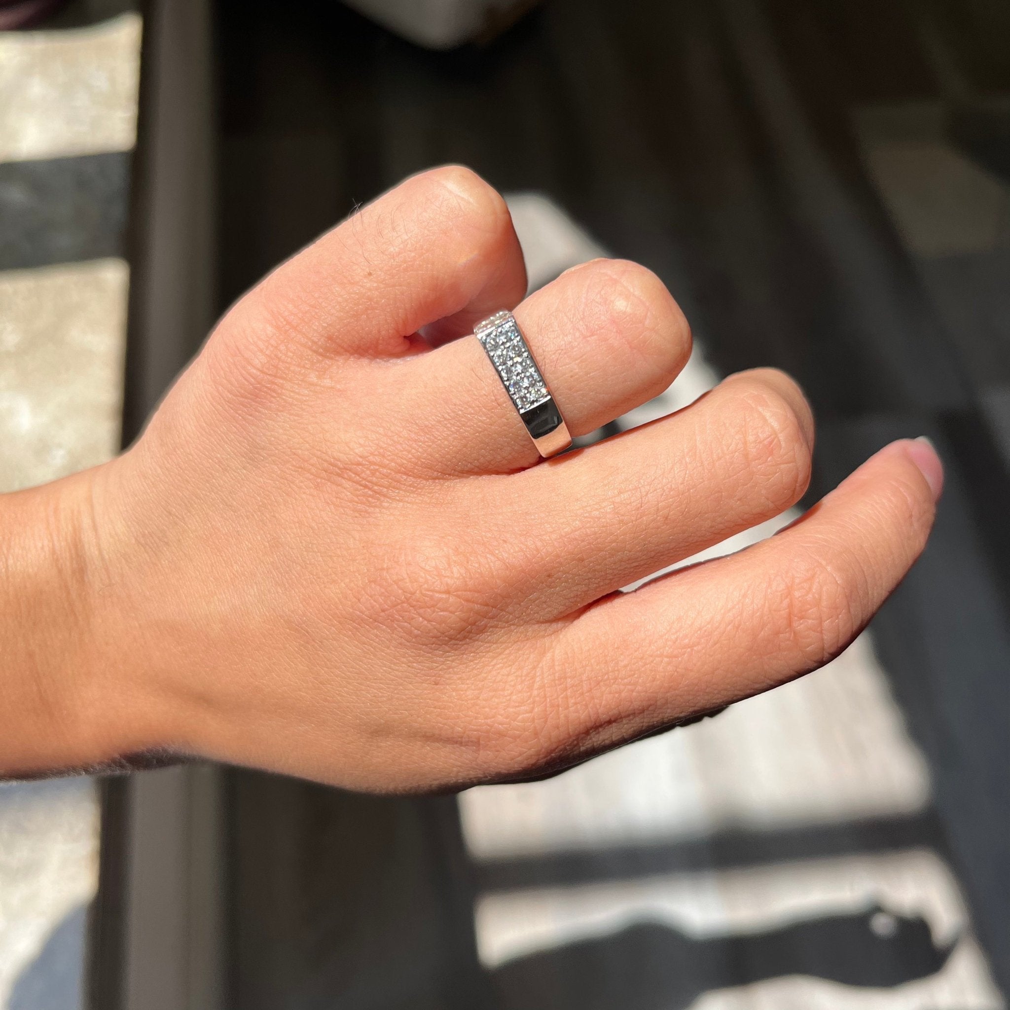 .75ctw Vintage Emerald Cut & Diamond Abstract Ring