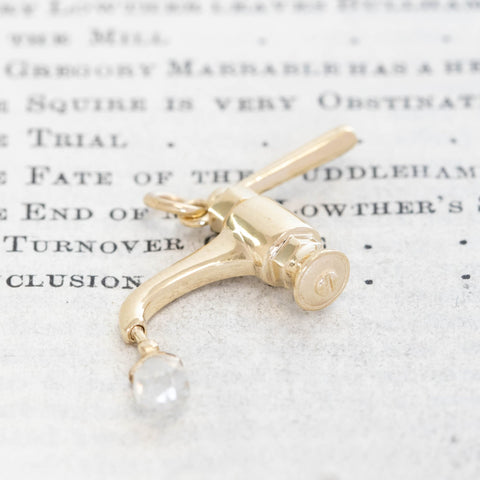.76ct Briolette Cut Diamond Faucet Pendant