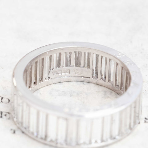 9.65ctw Vintage Baguette Cut Diamond Channel Set Band, by David Webb