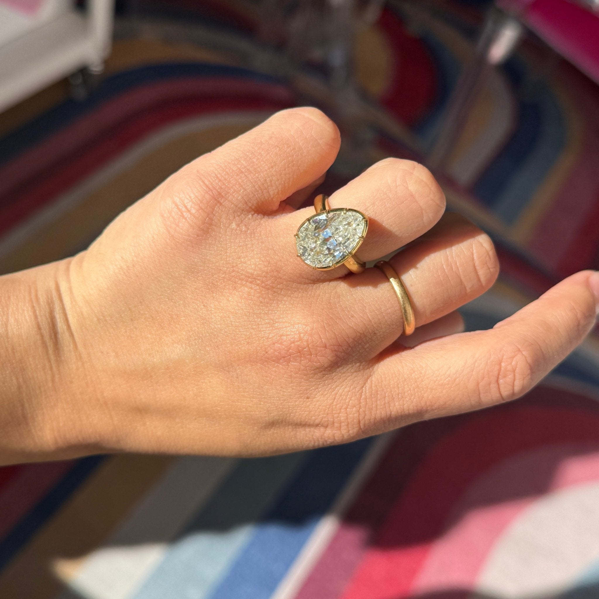 8.04ct Pear Cut Diamond Collet Solitaire, IGI J SI2